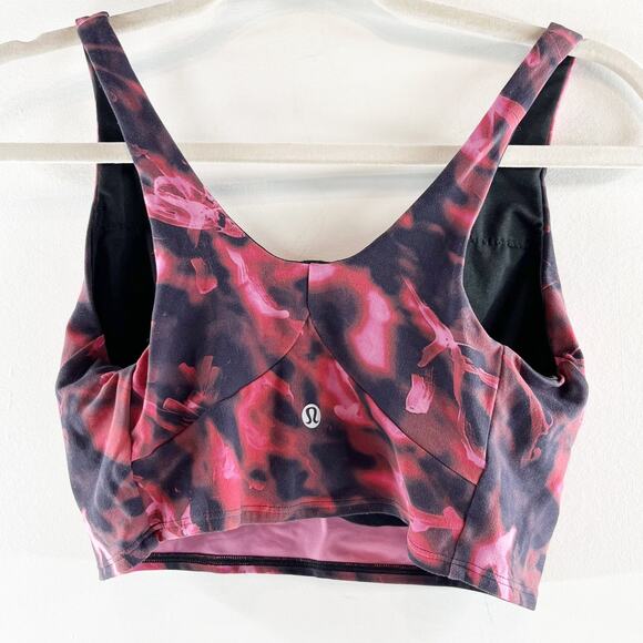Lululemon Nulu Front-Darting Yoga Bra Intensity Pink Blossom Multi 8 - Picture 5 of 7